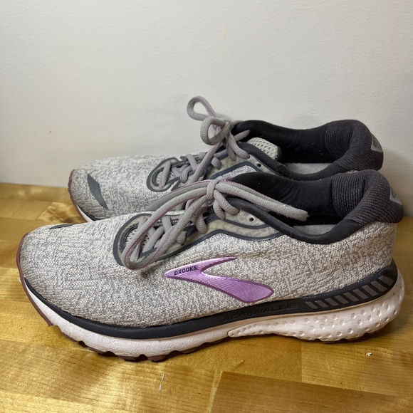 WOMEN'S Brooks Adrenaline GTS XX 20 Gray Purple Running Shoes Cushion Size 8 - Picture 5 of 16
